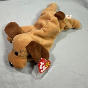 Ty Beanie Baby Bones Dog 1993 4001 Plush Toy Excellent Condition
